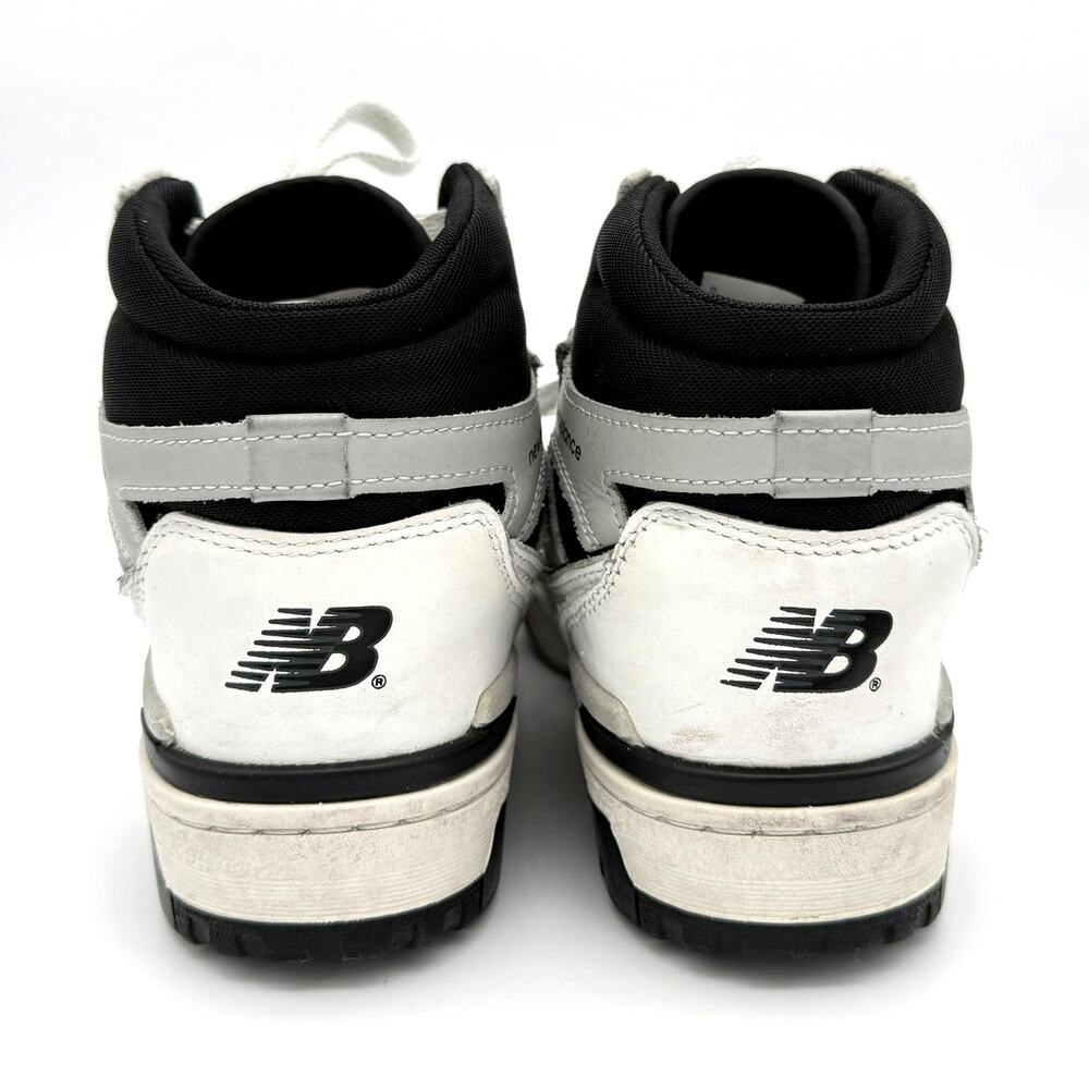 New Balance 650R Leather High Top Sneakers White Black Men's 7 Women's 8.5 Retro - Picture 3 of 9